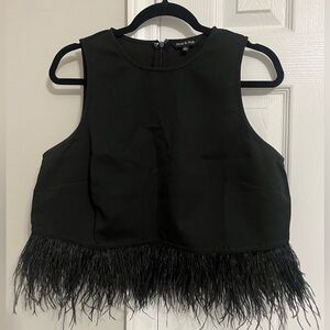 Black Feather Top